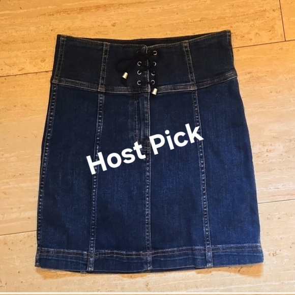 Free People Dresses & Skirts - Free People Blue Denim Mini Skirt